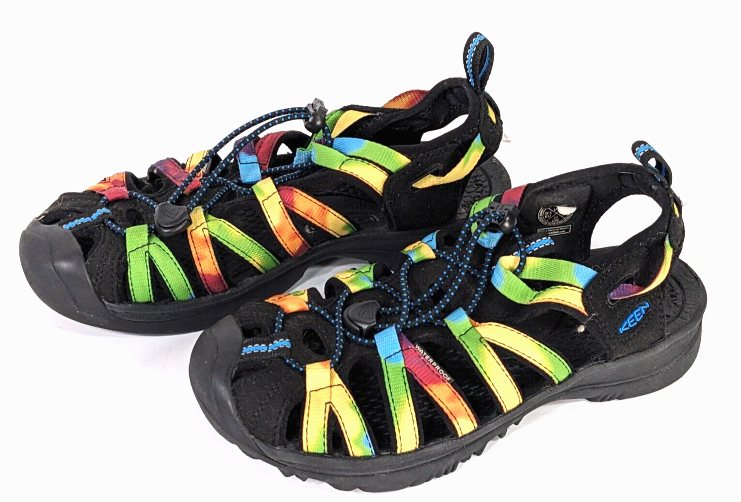 Sandali donna Keen Newport retrò arcobaleno multicolore tye dye scarpe 7 escursionismo