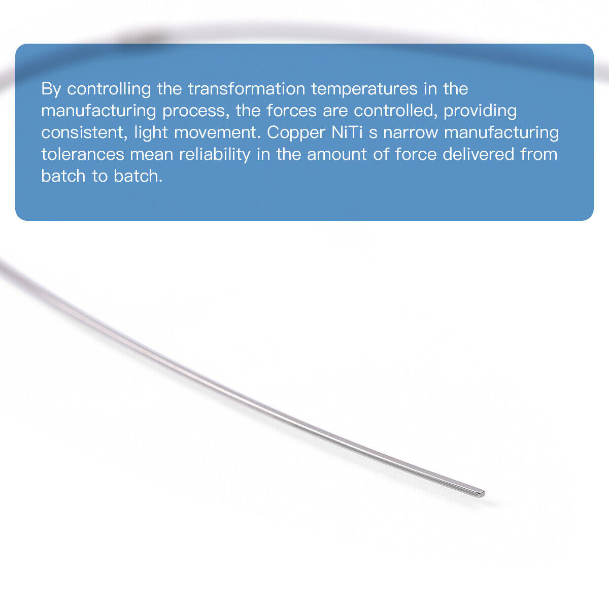 100 Fils Orthodontiques Niti Super élastiques – Formes Rectangulaires, Rondes, Naturelles