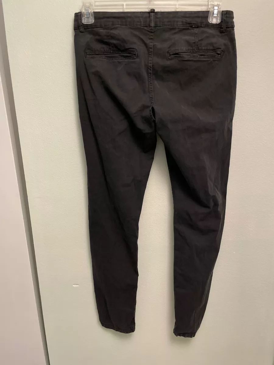 Zara dnwr. Men s Pants Size 31 31x29 Black Cotton Stretch Skinny Emo Grunge FLAW