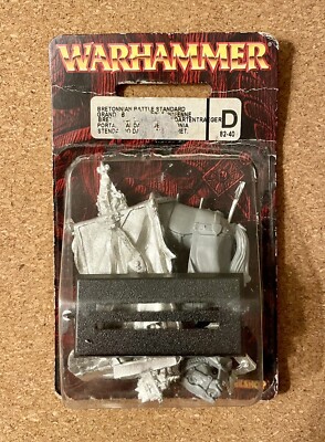Warhammer – Porte-étendard Armée Bretonnienne – Métal – Games Workshop – Neuf