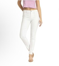 JORDACHE Womens White Skinny Jeans Size 10 High Rise Stretch New