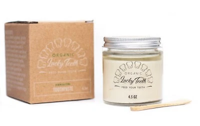 LUCKY BRAND Lucky Teeth Organic Remineralizing Toothpaste-all Natural GLASS BOTTLE 4.5 OZ