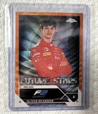 2023 Topps Chrome Formula 1 Oliver Bearman Orange Wave /25 F1 #71 Future Stars