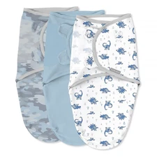 SwaddleMe by Ingenuity Original Baby Swaddle Set, 0-3 months, 3pk, Dino Mite