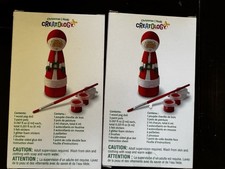 Set 2 CREATOLOGY Christmas Noel Santa Claus Wood Peg Doll Craft Kit NEW Ages 6 