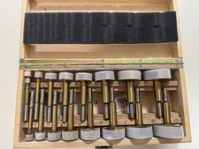 Drill Master 16PC FORSTNER Bit Set Tin Coated Sizes 1/4”-2-1/8” Orig. Wood Case