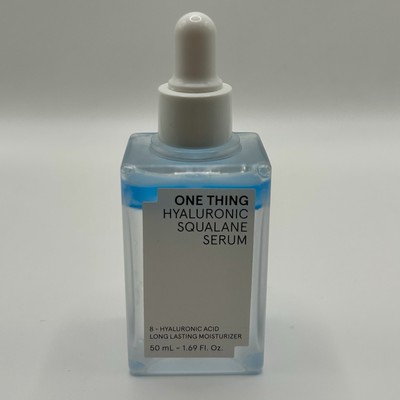 One Thing Hyaluronic Squalane Serum 1.69 oz Hyaluronic Acid Moisturizer Exp 9/27