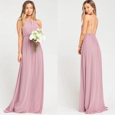 show me your mumu amanda maxi dress antique rose chiffon women small