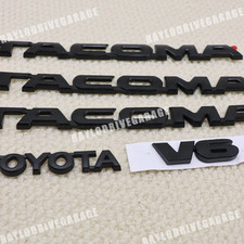For 2005-2015 Tacoma Letter Matte Black Adhesive Emblem Door Badges Kit V6 5pcs For 2005-2015 Tacoma Letter Matte Black Adhesive Emblem Door Badges Kit V6 5pcs