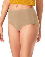 Women'S Cotton Brief Underwear, Moisture-Wicking, 6-Pack Assortment 2 Size 9