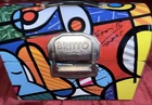 Romero Britto Vintage  Metal Lunch Box ￼RARE SIGNED by ARTIST 2005