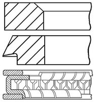 Goetze Engine 08-446600-00 Kolbenring Set FüR CitroëN, Mitsubishi