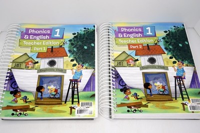 BJU Press Phonics & English 1 Teacher Edition Parts 1 & 2 Christian Homeschool