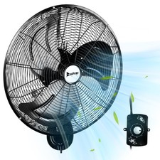 18 Industrial Wall Mount Fan Oscillating 3-speeds High Velocity Max. 4592 Cfm