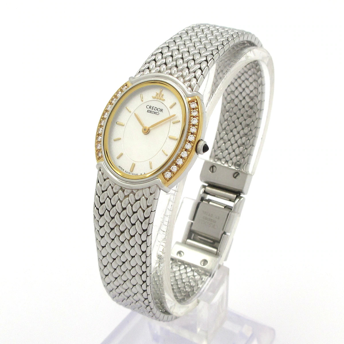 SEIKO CREDOR 5A70-3000 9***** Silver Women's Wrist Watch image 2