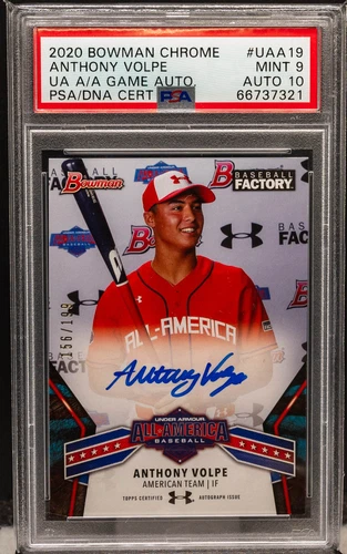 Anthony Volpe 2020 Bowman 19 Under Armour All-America Game /199 PSA 9 Auto 10 - Picture 1 of 2