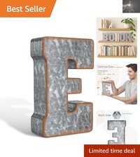 Durable 3D Galvanized Metal Letter E - Elegant Wall Decor for Special Events