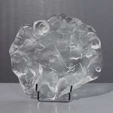 Große leere Taschen "Fossil" Milchglas Design Jolanda Prinsen & Walther Glas