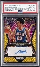 2024 PANINI PRIZM BLACK PRIZMATRIX SIGNATURES #PS-JAR JARED MCCAIN 4/10 PSA 10