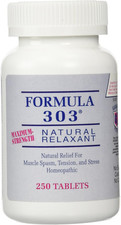 Dee Cee Labs Formula 303 Maximum Strength All-Natural Relaxant Tablets, 250 Tabl