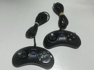 Retro-Bit Sega Genesis style USB 6-Button Controller Arcade Pad Black