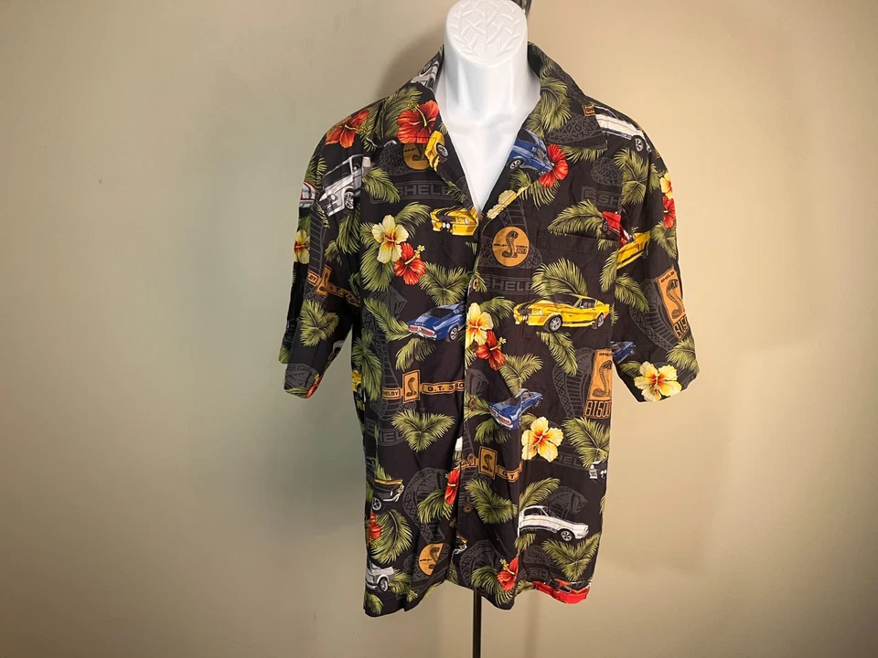 David Carey Men's Shelby Cobra Hawaiian GT 500 Shirt XXL 2XL Car Classic Mustang - Image 4 of 4