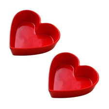 Sizikato Heart Shaped Ceramic Bowl - 2 PCS, 5 Inch