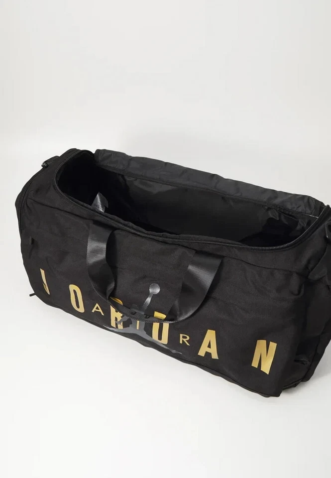 NEW Nike Air Jordan Velocity Duffle Bag BLACK GOLD Small Gym Travel Shoe Garage - Image 4 of 4