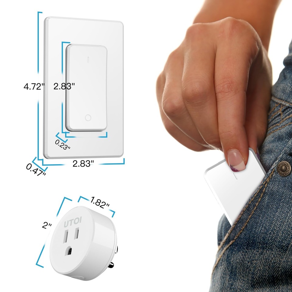 Remote Control Outlet Plug with Remote Switch Long Range Wireless ...