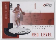 2002 Sage Jerseys Red /99 Jared Jeffries #JJJ 0l2q