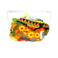 Fiesta Party Decoration Kit 44 Pieces Cinco de Mayo Luau Tiki Photo Booth Props