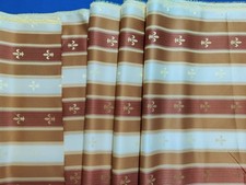 3,4m x1,5m edler Brokatstoff franz. Lilie, Terracotta Jacquard Dekostoff Brokat 