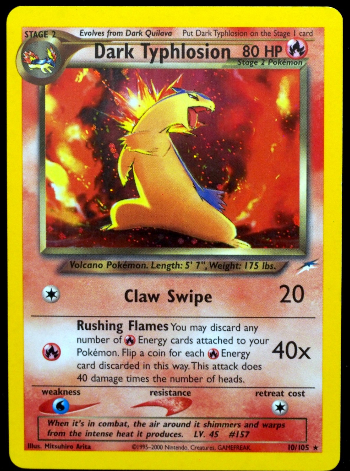Dark Typhlosion #10/105 NM- Neo Destiny Pokemon Card