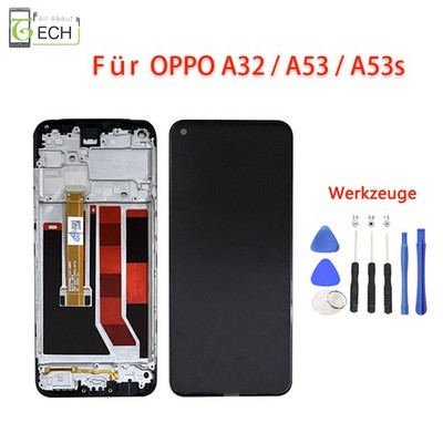 Für Oppo A32 A53 4G A53s LCD Display mit Rhamen Bildschirm Touchscreen