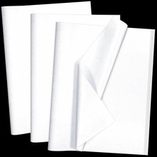 100 Sheets White Tissue Paper 14 x 20 Inches Recyclable White Wrapping Paper Bu