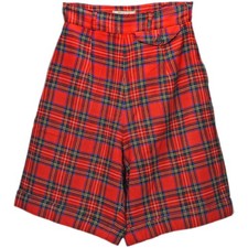 50s Vintage Wool Bermuda Shorts Anglocrat Archie Brown Son Red Plaid Tartan 4