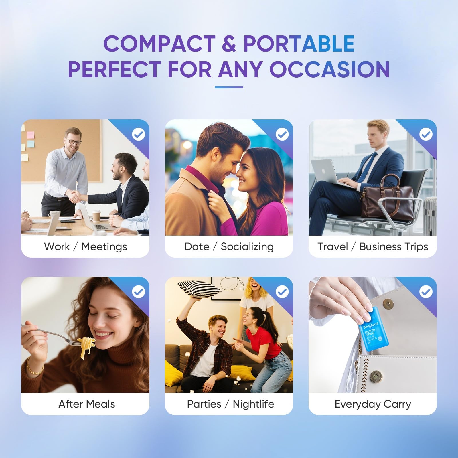 BodyAccel Dry Mouth Spray, Breath Spray for Bad Breath, Portable Mint Mouth S...