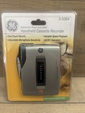 GE Handheld Cassette Recorder Automatic Voice Activated Tape Player 3-5364 New