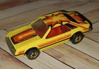 VTG 1979 Hot Wheels Hot Ones Ford Mustang Cobra Turbo Hong Kong Gold Rims Hubs