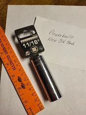 Powerbuilt 1/2 in Drive Deep Socket 11/16 in. -  12pt - CR-V #642202 NOS 