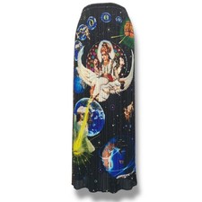 ISSEY MIYAKE PLEATS PLEASE Skirt Yokoo Tadanori Millennium Krishna Multicolor