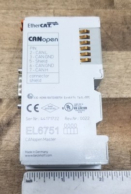 Beckhoff EtherCAT EL6751 CANopen Master Rev 0022