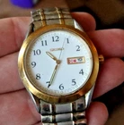RARE Vintage Men's Seiko Watch Wristwatch Day Date 7N43-9070 Gold Tone LOOK NR