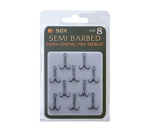 Drennan E-Sox Trebles Size 8 Semi Barbed