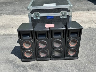 4) DYNACORD VL 262 2 -WAY PASSIVE FULL RANGE SPEAKER W/ CASE  #6569R (THS)