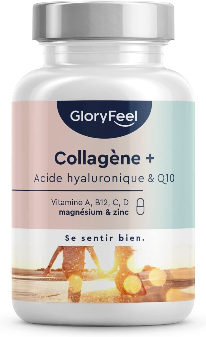 Collagène et acide hyaluronique avec Q10 pour fortifier les cheveux et les os sensibles