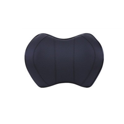 Car Head Rest Neck Pillow Memory Foam Leather Support Travel Cushion 28.5*20cm