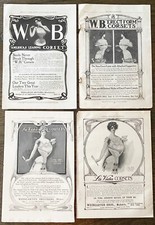 WB CORSETS La Vida Erect Form Edwardian Ladies Weingarten Bros. c1900s Print Ads