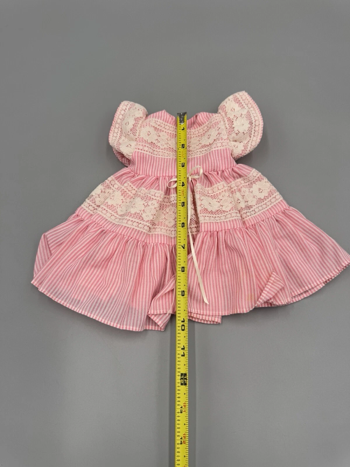  vintage lined smocked baby doll dress lace 