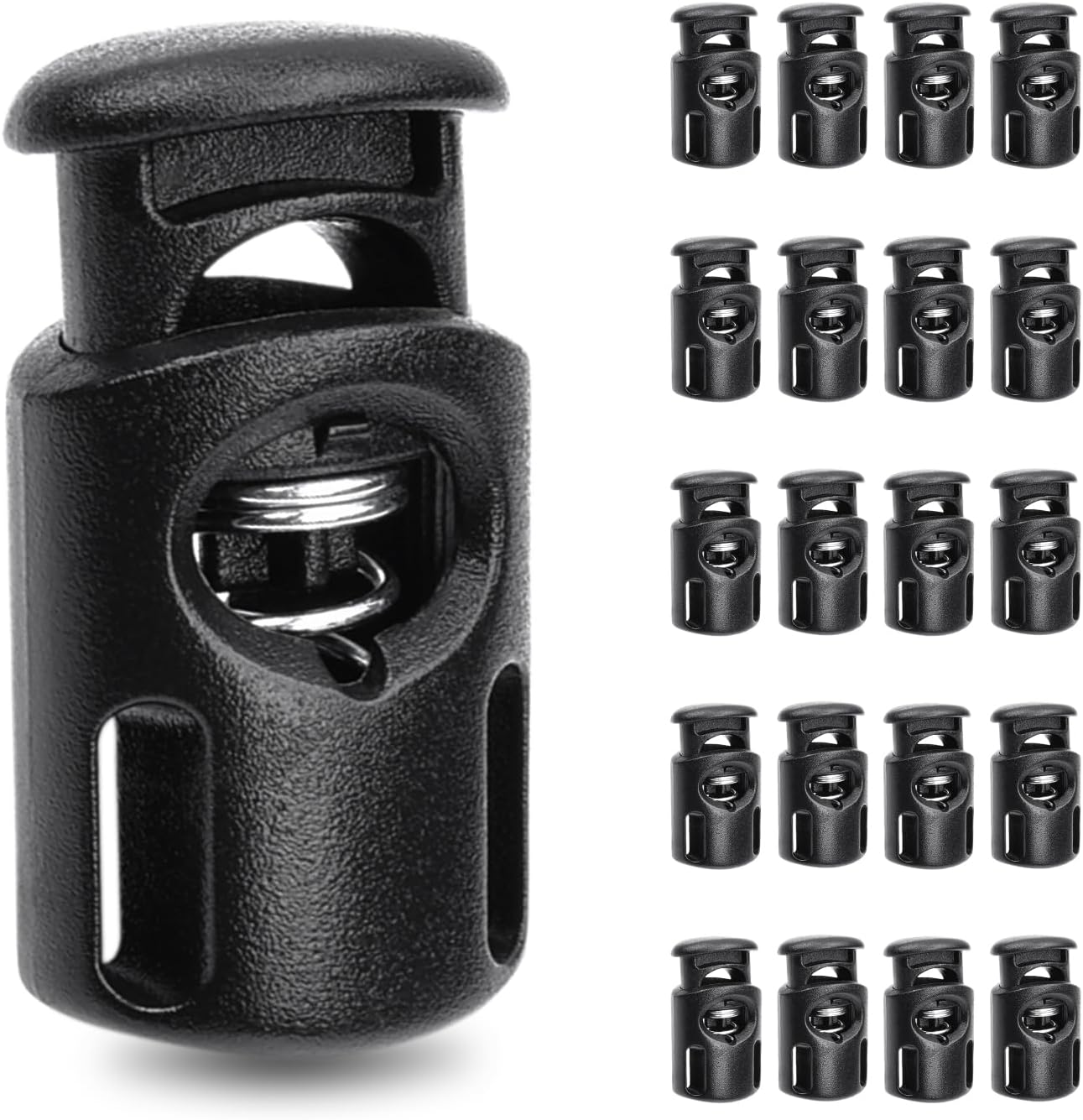 20-Pack Durable Plastic Cord Locks for Drawstrings & Elastic Accessories